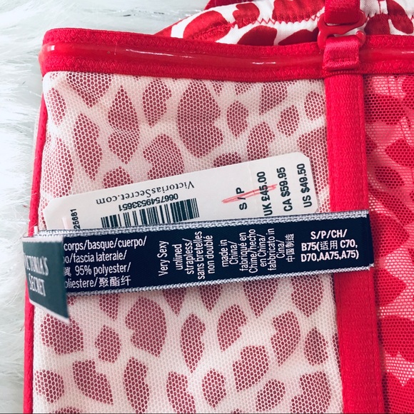 Victoria’s Secret Red Lips Removable Straps Bra M - Picture 8 of 9